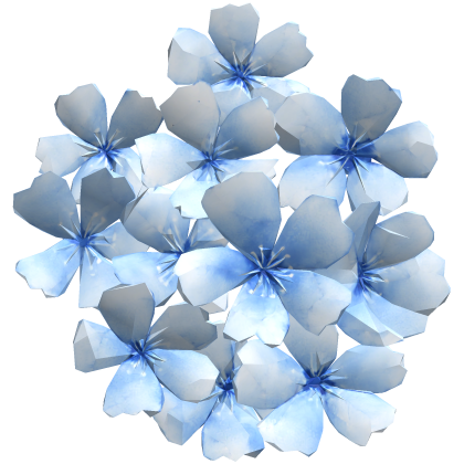 顔の花 blue sakura flower face cluster