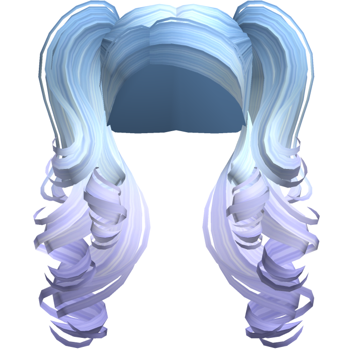 Fluffy Curly Latina Pigtails Mermaid Ombre