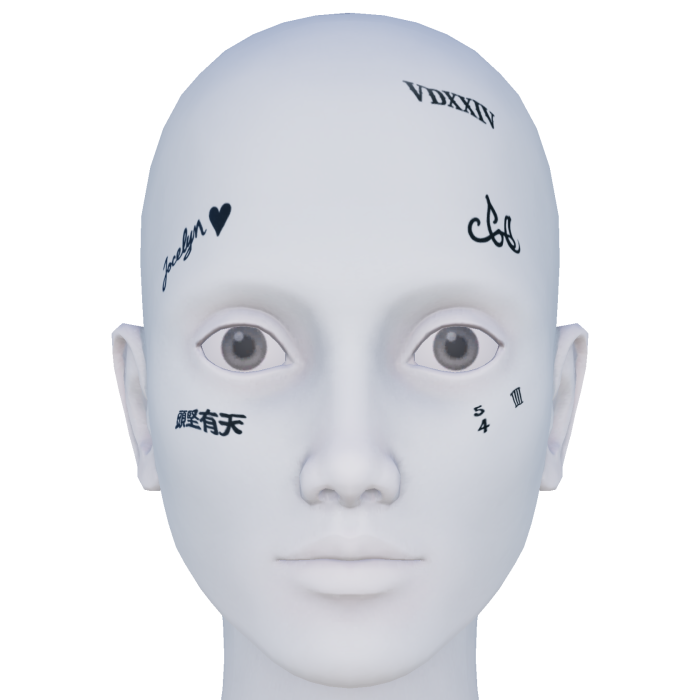 Minimalist Gangster Face Tattoos