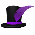 Purple Feathered Top Hat