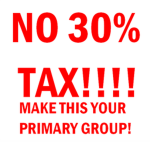 NO 30 PERCENT TAX ! PROTEST! MAKE PRIMARY!!! %