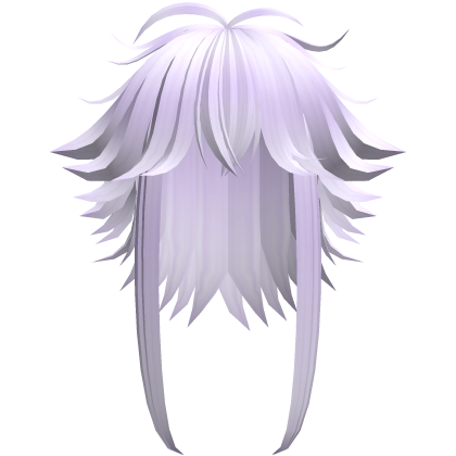 messy cute hair with tufts in purple
