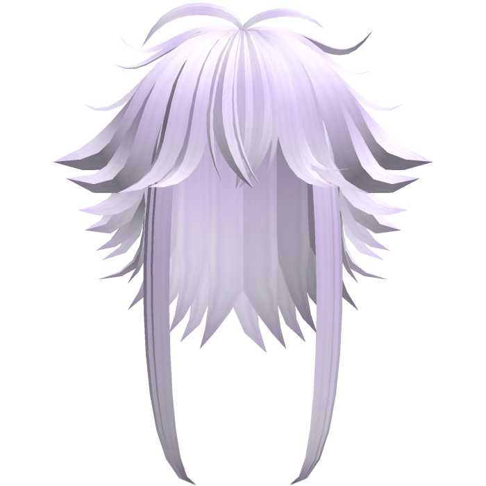 messy cute hair with tufts in purple