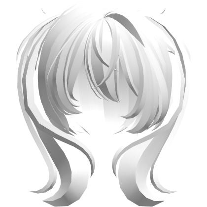 moe vkei emo messy side ponytails white