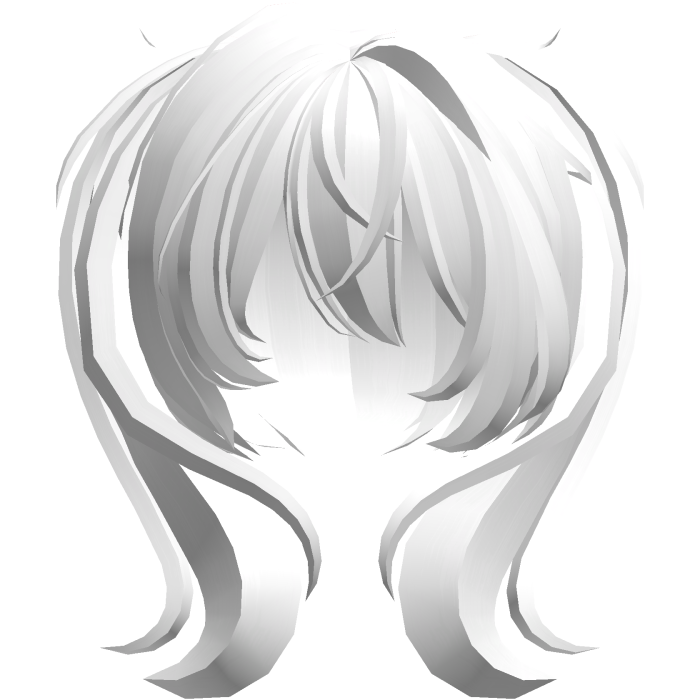 moe vkei emo messy side ponytails white