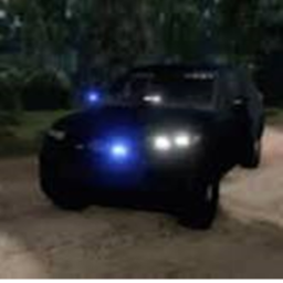 Police car driving