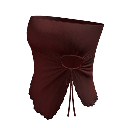 ☆ dark-red ruffle top