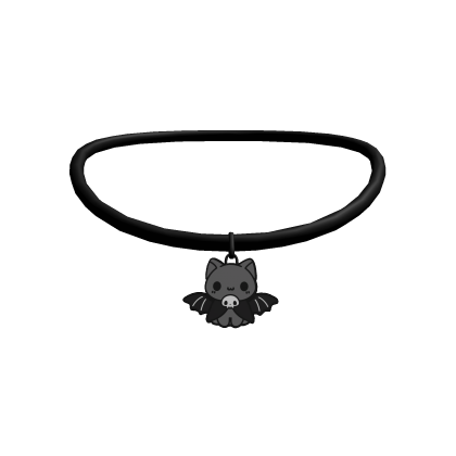 Spooky Kawaii Bat Kitty Necklace ♡