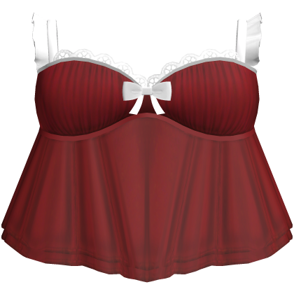 Coquette Lace Bow Christmas Babydoll Dress