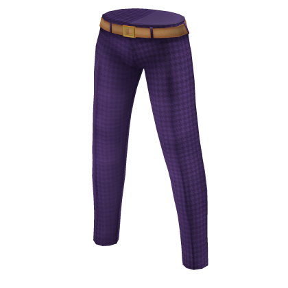Luxury Slim Fit Trousers | Purple & Gold thumbnail