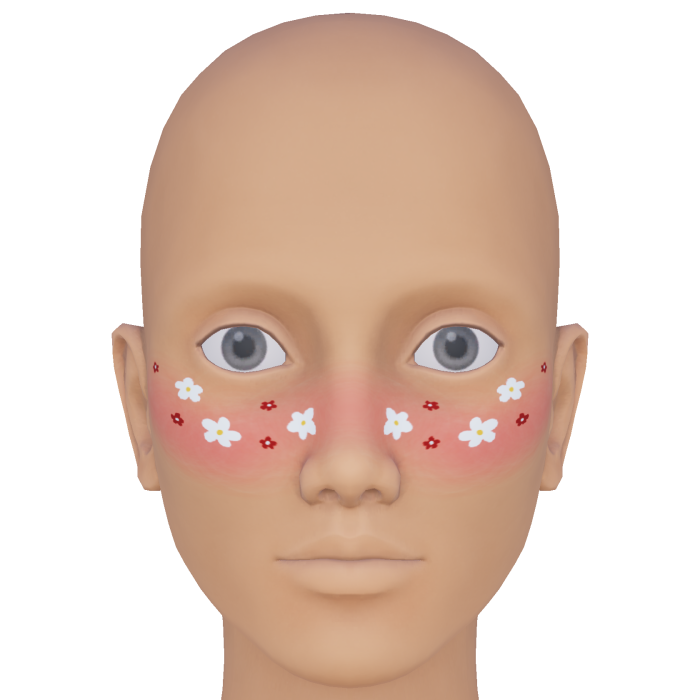 White Cheek Flower Blush