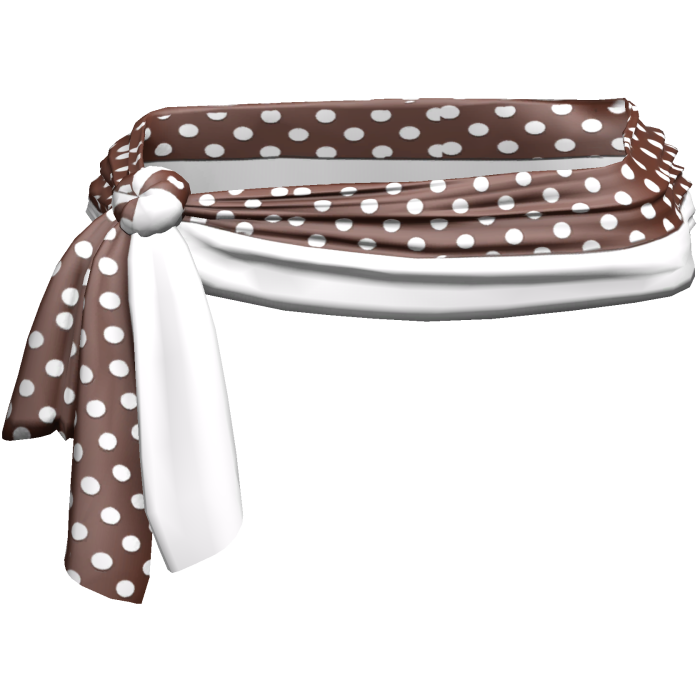 Brown White Polkadot Waist Sarong 2000s 
