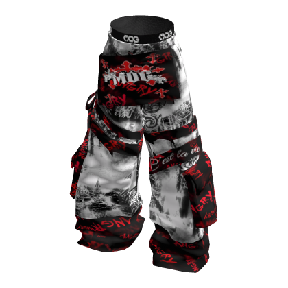 MOG - Red White Sweatpants