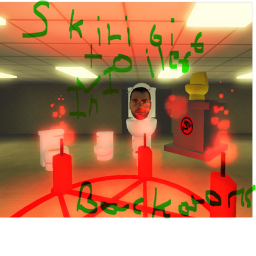 skiribit toilet in bacckrooms.