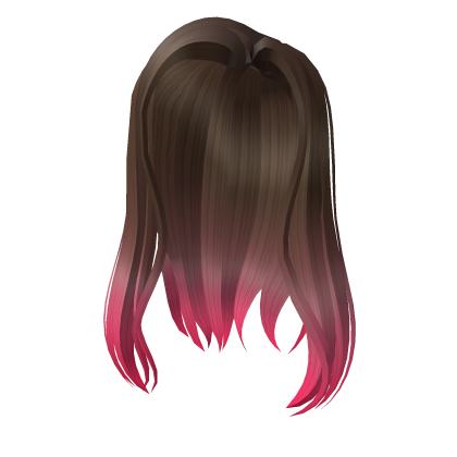 Wavy Brown Curls With Pink
