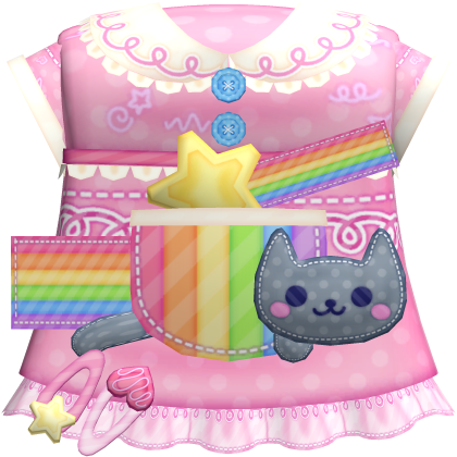 Cute Kawaii Nyan Cat Rainbow Dress