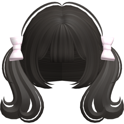 ♡ adorable cute short bow pigtails in dark brown thumbnail