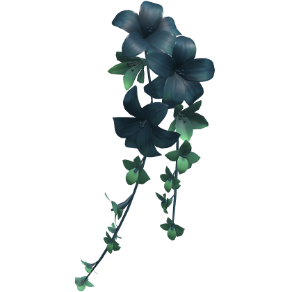 Hair Flower Lily Blue