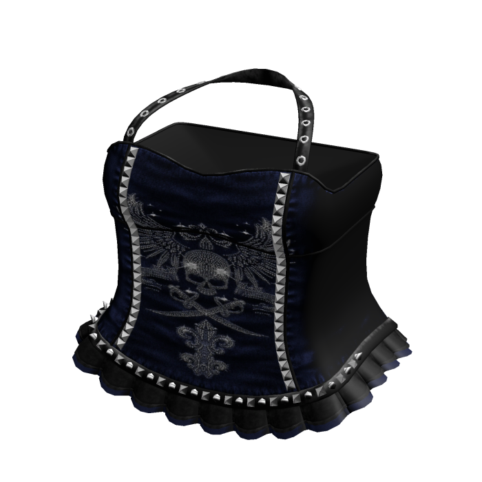 Emo Rhinestone Dress in Blue & Black