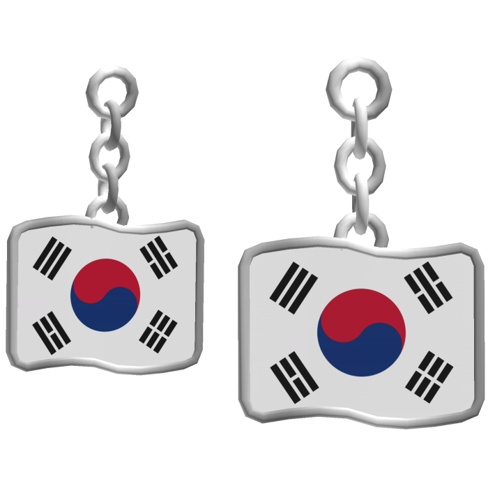 South Korea Flag Earrings