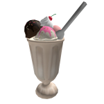 Quadruple Scoop Ice Cream Sundae