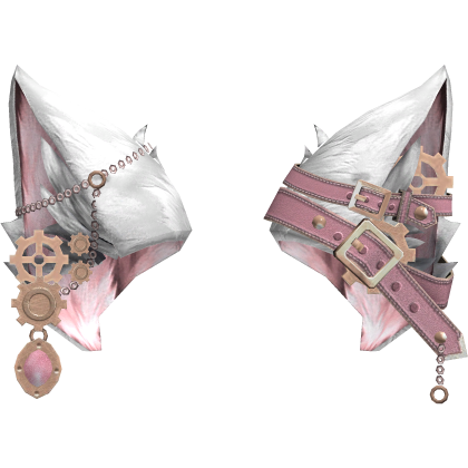 Gothic Steampunk Belted Kitty Ears
