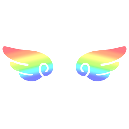 ♡ Cute Glowing Angel Chibi Wings Rainbow