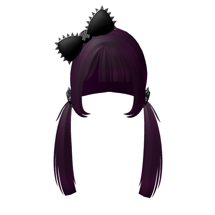 Pigtails Emo Punk Spikes Purple