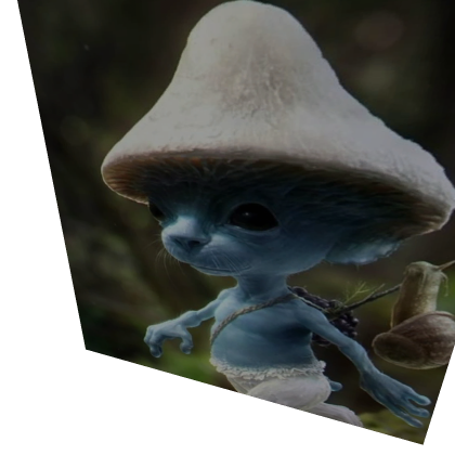 Blue Mushroom Cat pfp