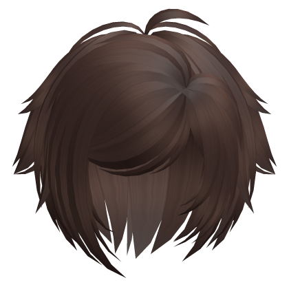 brown wispy anime side swept bob Roblox item