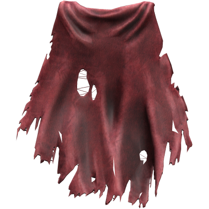 Red Old Leather Torn Ripped Traveler Cape 