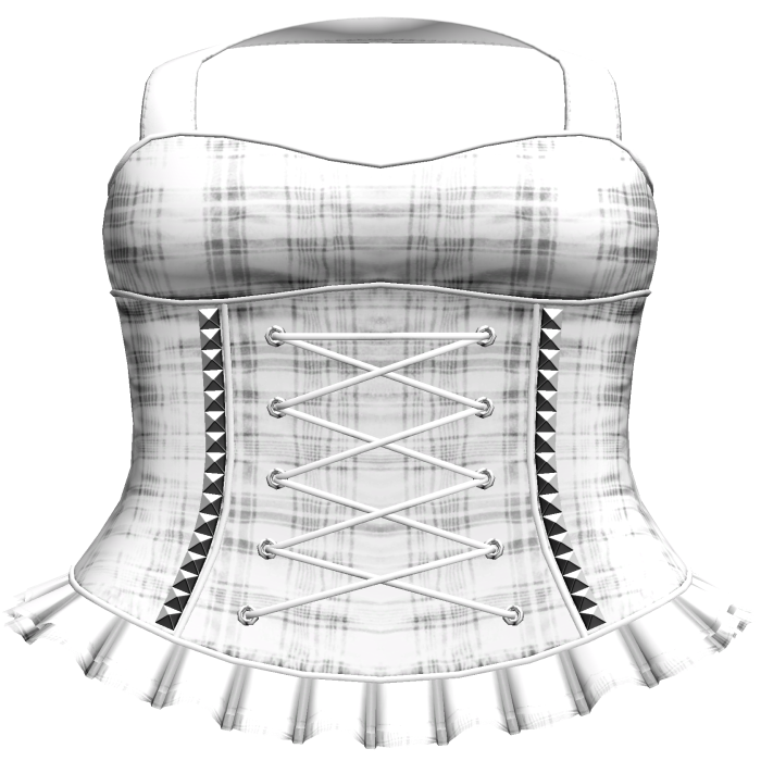 Gothic White Plaid Dress