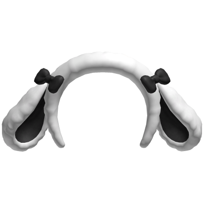 Fluffy White Bunny Ears Headband