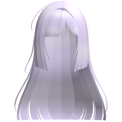 Cute Long Hime Cut Hair Side Bang (Light Purple) Roblox item
