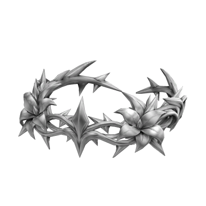 Silver Flower Thorned Sigil Crown