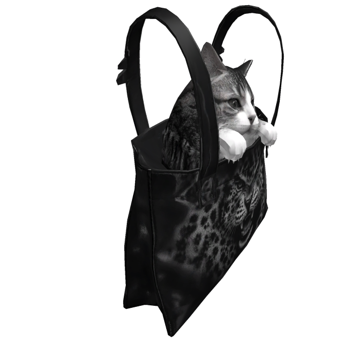 Bolsa de jaguar con gatito
