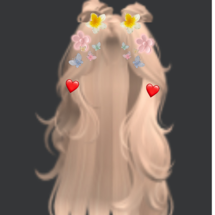 fllower hair cute hair Roblox decal