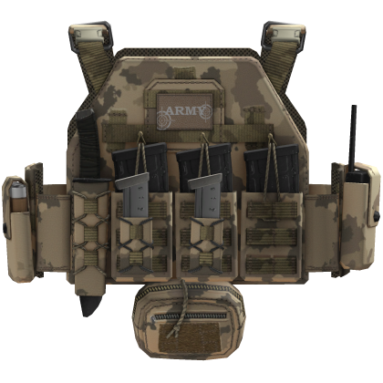 Realistic Tactical Ops Vest Sand Camo Military