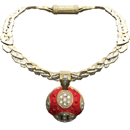 Iced Out Gold Mushroom Chain Necklace