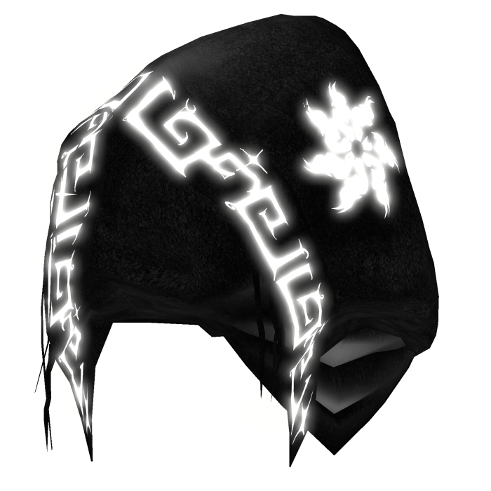 Glowing Gaian Sorcerer Distressed Rune Hood