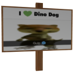 I 💚 Dinodog Sign