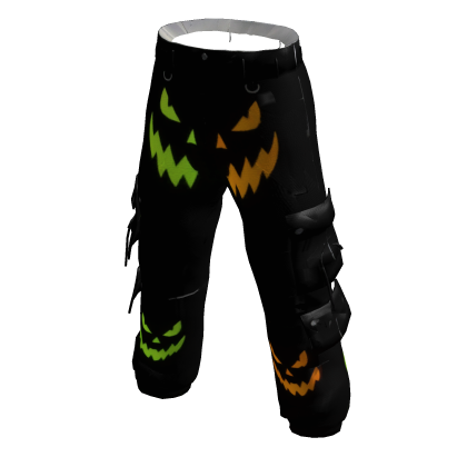 Y2K Neon Pumpkin Cargo Pants