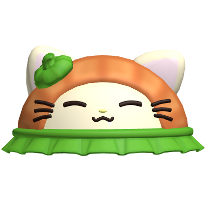 ♡ : cute tan pumpkin kitty bucket hat