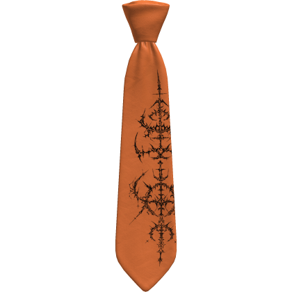 Orange Cybersigilism Tie 1.0