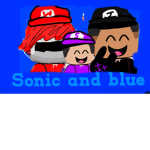 Sonic and blue