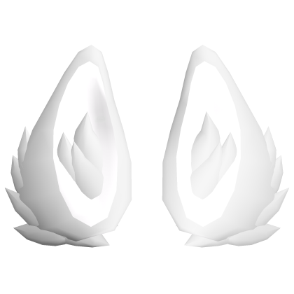 White Furry Wolf Ears 