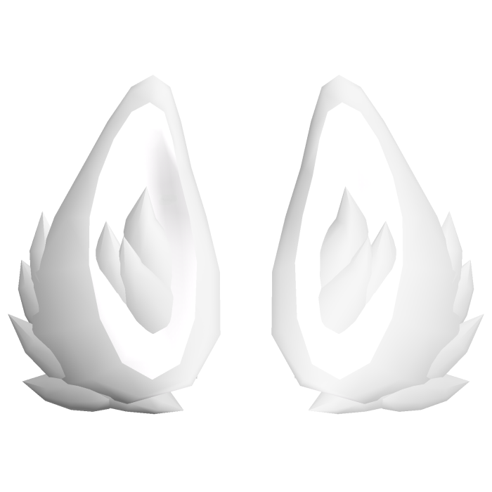 White Furry Wolf Ears 