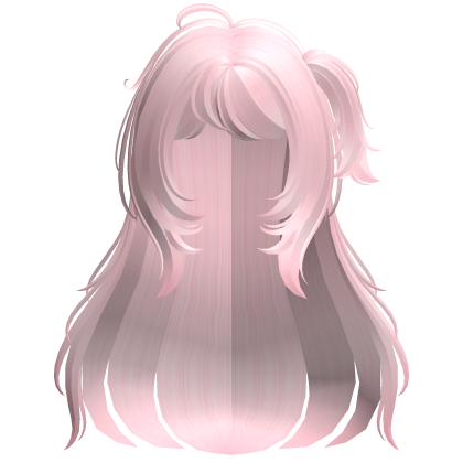 Cute Anime Side Ponytail Hair w Bangs (Light Pink) Roblox item