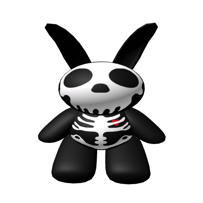 Skeleton Bunny Backpack Black