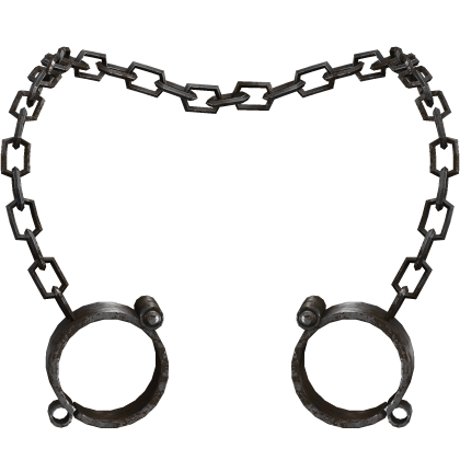 Rusty Chain Handcuffs Necklace